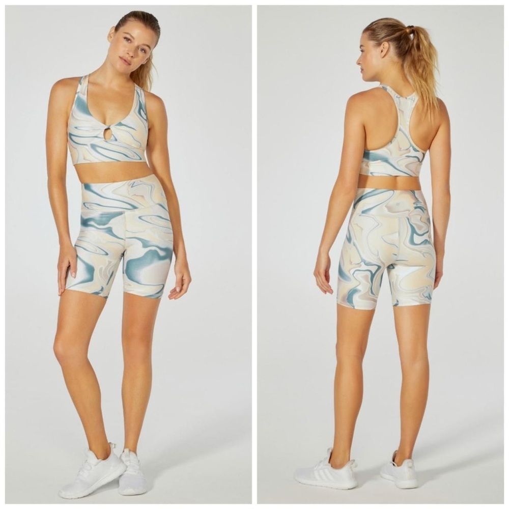 Marika Cream and Tan Racerback  NWOT